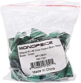 img 1 attached to 🔌 Monoprice [50pcs] RJ-45 Color Coded Green Strain Relief Boots for Cable Management