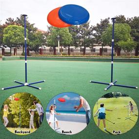 img 3 attached to TUAHOO Outdoor Games for Adults Kids - Family Fun Yard Games | Bottle Frisbee Throwing Game - Flying Disc Toss Game for Backyard, Lawn, and Beach