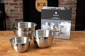 img 2 attached to 🍲Набор из 3 нержавеющих чашек Babish для приготовления: оптимальный выбор для приготовления пищи.