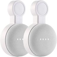 🔌 google nest mini and google home mini outlet wall mount holder - space-saving accessories with cord management for google mini smart speaker, no wires or screws mess - 2 pack logo