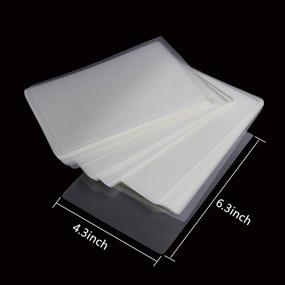 img 3 attached to 📸 Halcent 4x6 Thermal Laminating Pouches, 3 mil Glossy Laminate Sheets for Sealed Photo Card Documents, 100-Pack (4.3x6.3)