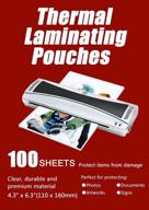 📸 halcent 4x6 thermal laminating pouches, 3 mil glossy laminate sheets for sealed photo card documents, 100-pack (4.3x6.3) logo