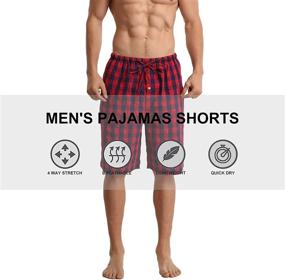 img 3 attached to Pajamas Pockets Elastic Drawstring Sleeping Men's Clothing in Sleep & Lounge