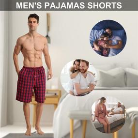 img 2 attached to Pajamas Pockets Elastic Drawstring Sleeping Men's Clothing in Sleep & Lounge
