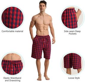 img 4 attached to Pajamas Pockets Elastic Drawstring Sleeping Men's Clothing in Sleep & Lounge