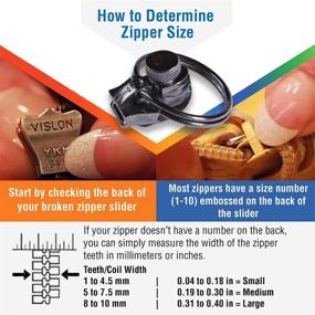 img 2 attached to 🔧 FixnZip Instant Zipper Replacement: Quick and Durable Solution in Medium Size, Black Nickel