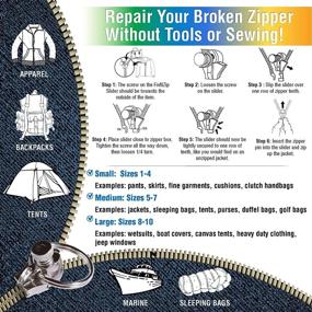 img 1 attached to 🔧 FixnZip Instant Zipper Replacement: Quick and Durable Solution in Medium Size, Black Nickel