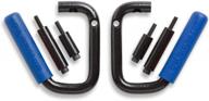 grabarsusa steel grab handles for jeep 4dr jk jku (2007-2018) wranglers - blue - front only - made in the usa! logo