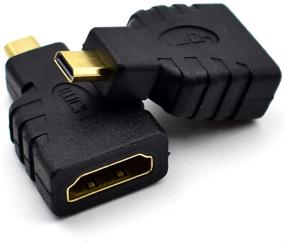 img 3 attached to 5-Pack Gold Plated Micro HDMI Type D Male to HDMI Female Coupler Connector Adapter for Micro HDMI Port Devices - Converter for Improved SEO
