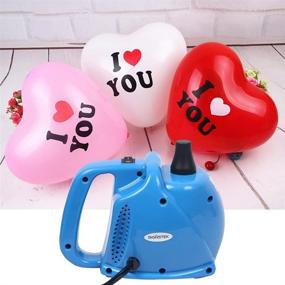 img 2 attached to 🎈 Signstek Portable Electric Balloon Air Pump Inflator - 15000pa, Single Nozzle, 700L/min Air Volume, Includes Dozen Balloons