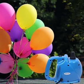 img 1 attached to 🎈 Signstek Portable Electric Balloon Air Pump Inflator - 15000pa, Single Nozzle, 700L/min Air Volume, Includes Dozen Balloons