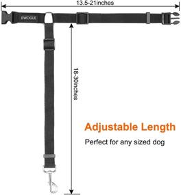 img 1 attached to 🐾 2-Pack Adjustable Nylon Fabric Dog Restraints: BWOGUE Safety Seat Belt Strap for Dogs and Cats, Headrest Restraint for Car, Vehicle Seatbelt Harness