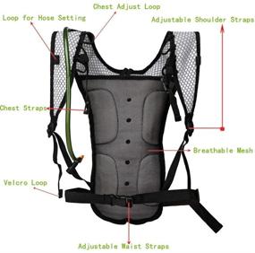 img 2 attached to 🎒 Baen Sendi Hydration Pack with 2L Backpack Water Bladder - Perfect Gear for Outdoor Sports: Running, Hiking, Camping, Cycling, Skiing