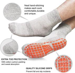 img 2 attached to 🧦 Premium Mens Non Slip Yoga Pilates Anti Skid Grip Socks - 3 Pack