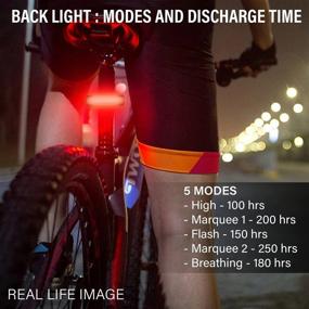 img 1 attached to 🚲 Big Mash 2022 Upgraded USB Rechargeable Bike Light Set - Eco-Friendly, Waterproof, 1000 Lumens - Front and Back LED Bicycle Lights for Night Riding Adults and Kids