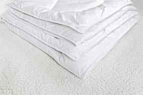 img 2 attached to 🌿 All-Natural Sustainable Down Alternative Duvet Comforter: 100% Peruvian Alpaca Wool Fill for Hypoallergenic Thermal Control - Full/Queen Size, All-Season