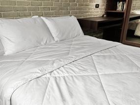 img 1 attached to 🌿 All-Natural Sustainable Down Alternative Duvet Comforter: 100% Peruvian Alpaca Wool Fill for Hypoallergenic Thermal Control - Full/Queen Size, All-Season