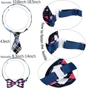 img 3 attached to 🐶 Frienda 20-Piece Dog Ties Set: Assorted Small Pet Bow Ties with Adjustable Collar - Ideal for Daily Wear, Grooming, Birthdays, Holiday Parties, and Photography