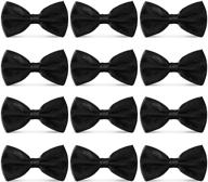 🎩 avantmen formal satin solid bowtie set for men's accessories: ties, cummerbunds & pocket squares” logo