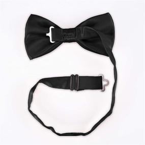 img 1 attached to 🎩 AVANTMEN Formal Satin Solid Bowtie Set for Men's Accessories: Ties, Cummerbunds & Pocket Squares”