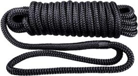 img 3 attached to 🚢 Amarine Made Double Braided Nylon Dock Lines - 4840 lbs Breaking Strength - 20 ft Length - 1/2 inch Diameter - 12 inch Eyelet - Marine Mooring Rope - Boat Dock Lines - 968 lbs Working Load Limit
