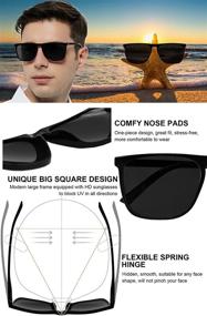 img 1 attached to 😎 MARE AZZURO Large Reader Sunglasses: High-Quality Sun Reading Glasses for Men in Various Strengths!