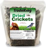 🦗 tradeking natural dried crickets - premium food for bearded dragons, birds, chicken, fish, reptiles - 8 oz resealable bag | veterinary certified logo