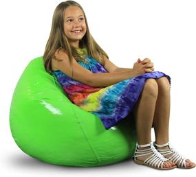 img 2 attached to Vibrant Wet Look Vinyl Bean Bags for 🌈 Jr. Children by American Furniture Alliance - Neon Colors!