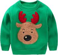 sweatshirts christmas reindeer crewneck pullover boys' clothing : active logo