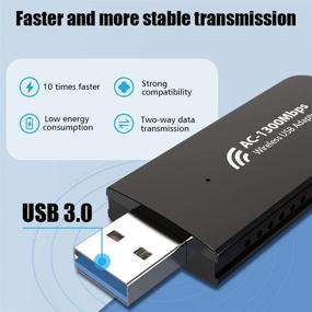 img 1 attached to 📶 Blueshadow USB WiFi Adapter - Dual Band 2.4G/5G Mini Wireless Network Card Dongle for Desktop Laptop PC - Windows XP/7/8/10 MAC OS Supported - 1300Mbps