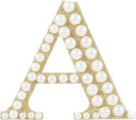 🌟 gold and pearl monogram sticker in letter a by darice logo