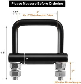 img 3 attached to 🔧 CZC AUTO Hitch Clamp: Heavy Duty Anti-Rattle Stabilizer for Trailers, Trucks, SUVs, Vans, RVs - 2 Inch Cross Clamp for Hitch Cargo, Bike Rack, Trailer Ball Mount