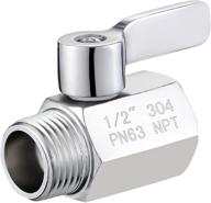 🚿 high-quality stainless steel shower head shut off valve with flow control - npt thread (1/2") логотип