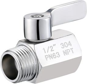 img 4 attached to 🚿 High-Quality Stainless Steel Shower Head Shut Off Valve with Flow Control - NPT Thread (1/2")