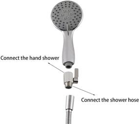 img 3 attached to 🚿 High-Quality Stainless Steel Shower Head Shut Off Valve with Flow Control - NPT Thread (1/2")