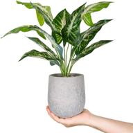 🌿 16" faux small plants with artificial potted greenery for office desk, home, and bathroom decor logo