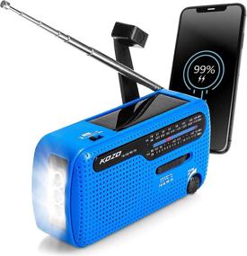 img 4 attached to 🌦️ Top-rated Emergency NOAA Weather Radio by Kozo: Multi-Charging Options, Dynamo Hand Crank, Solar Panel, Enhanced Reception with Long Antenna