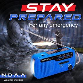 img 2 attached to 🌦️ Top-rated Emergency NOAA Weather Radio by Kozo: Multi-Charging Options, Dynamo Hand Crank, Solar Panel, Enhanced Reception with Long Antenna