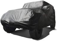 🚙 carscover custom fit jeep wrangler unlimited jk jl 4 door car cover - heavy duty, all weather ultrashield black cover for sport/sahara/rubicon suv wagon (2004-2021) logo