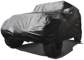 img 4 attached to 🚙 CarsCover Custom Fit Jeep Wrangler Unlimited JK JL 4 Door Car Cover - Heavy Duty, All Weather Ultrashield Black Cover for Sport/Sahara/Rubicon SUV Wagon (2004-2021)