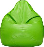 🪑 stylish and convenient restlounge leatherette empty bean bag cover – xxl size (height: 43", base: 25"), green logo