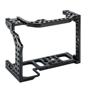 img 2 attached to Enhance your Canon EOS R Filmmaking with Aluminum Camera Cage Stabilizer & Cold Shoe Mount