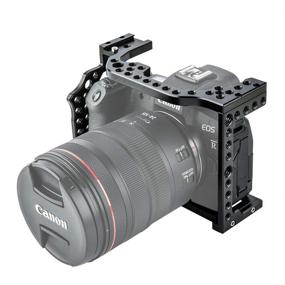 img 1 attached to Enhance your Canon EOS R Filmmaking with Aluminum Camera Cage Stabilizer & Cold Shoe Mount