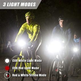 img 2 attached to Powerful Waterproof Bike Light Set – Rechargeable COB Bicycle Lights Front and Rear 2Pack | Lightweight, Instant Install Fit for All Bikes | Compatible with Running, Road Bikes…