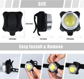 img 1 attached to Powerful Waterproof Bike Light Set – Rechargeable COB Bicycle Lights Front and Rear 2Pack | Lightweight, Instant Install Fit for All Bikes | Compatible with Running, Road Bikes…