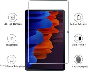 img 2 attached to 📱 TANTEK 2-Pack Tempered Glass Screen Protector for Samsung Galaxy Tab S7 Plus (SM-T970/T975, 2020) - Ultra Clear, Anti-Scratch, Bubble-Free, S-Pen Compatible