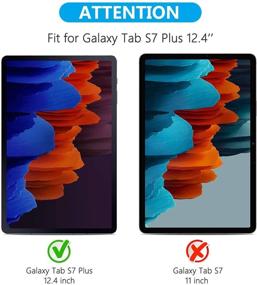 img 3 attached to 📱 TANTEK 2-Pack Tempered Glass Screen Protector for Samsung Galaxy Tab S7 Plus (SM-T970/T975, 2020) - Ultra Clear, Anti-Scratch, Bubble-Free, S-Pen Compatible