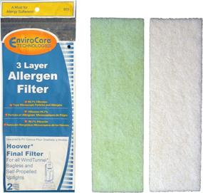 img 1 attached to 🧹 EnviroCare Premium Replacement Filters for Hoover WindTunnel Self Propelled, Bagless, Upright, Widepath, Empower, Foldaway, PowerMax Vacuum Cleaners - 3 Layer Final Filters, 2 Filters Included