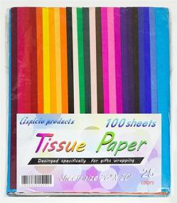 img 4 attached to Bulk Colored Tissue Paper for Gift Bag Pom Poms Balls Flower Rainbow Wrapping Shipping Packing - 100 Vivid Colorful Sheets Craft Supplies Art Squares, 26 X 20 in Assorted - 25 Bold Papel Colors Bleeding