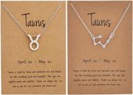 🌟 stunning astrology zodiac necklace: huasai constellation birthday jewelry for women logo